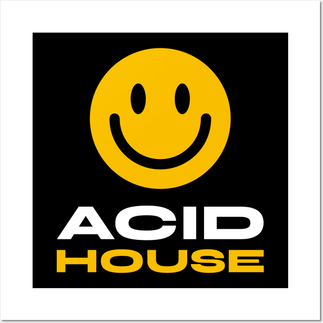 ACID HOUSE  - smiley Wall Art by DISCOTHREADZ 